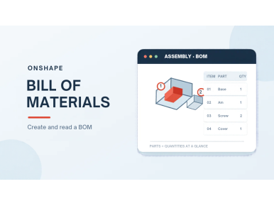 How to Create and Read a Bill of Materials in Onshape